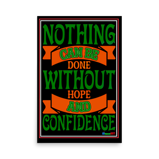 Motivational Hope and Confidence poster Artwork - Digital Format